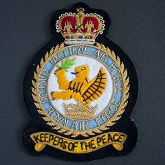 RAF 2nd Tactical Air Force wire blazer badge